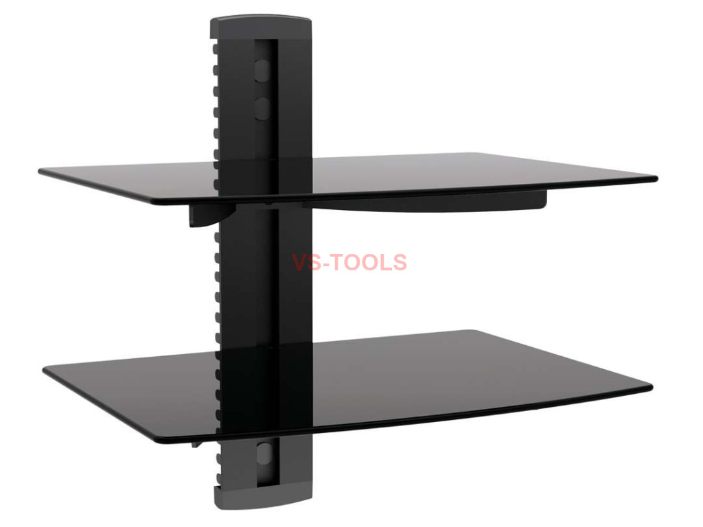 Adjustable 2 Shelf for DVD Player Cable Box Receiver Gaming